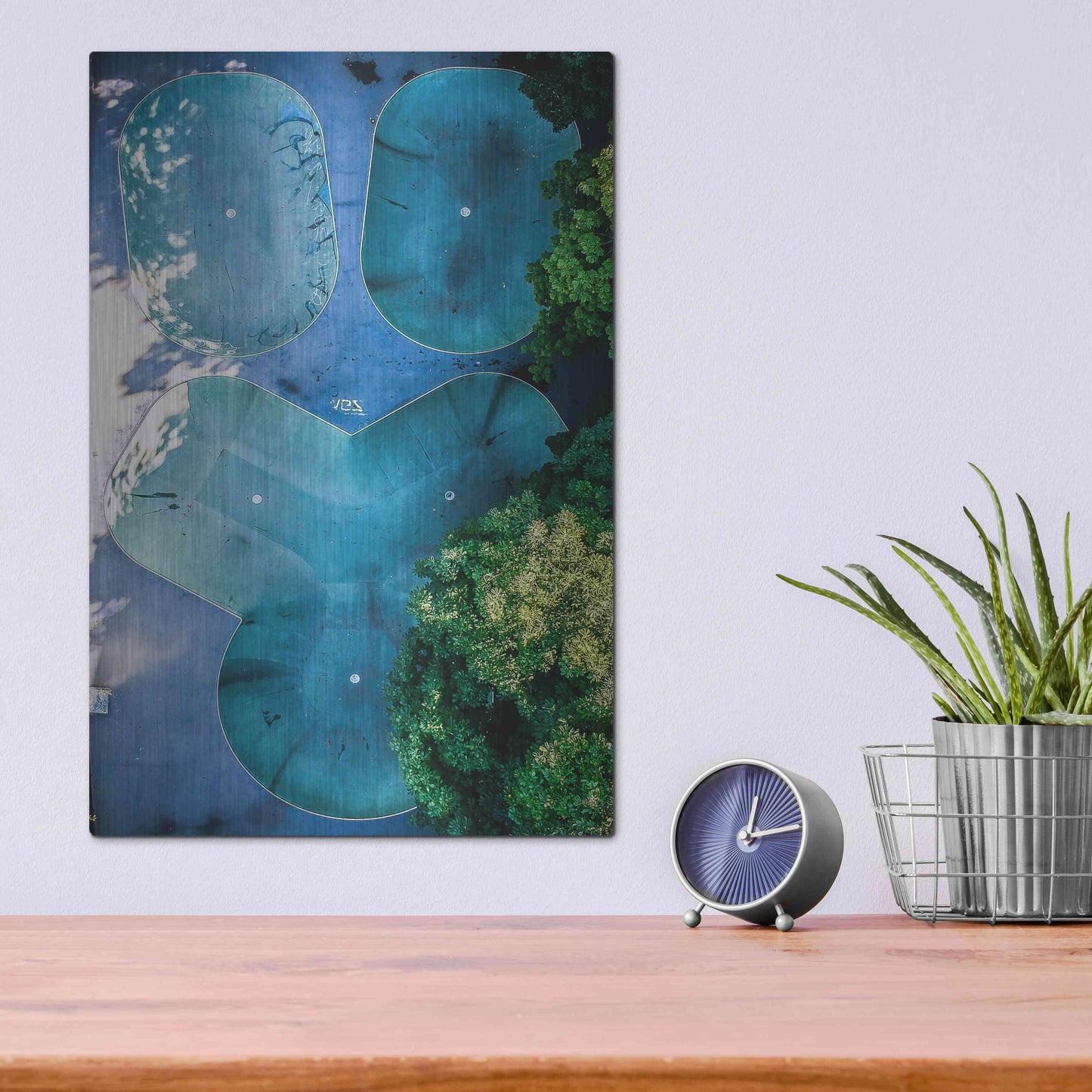 Luxe Metal Art 'Skatepark' by Nicklas Gustafsson, Metal Wall Art,12x16