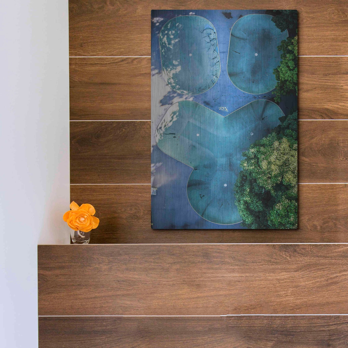 Luxe Metal Art 'Skatepark' by Nicklas Gustafsson, Metal Wall Art,12x16