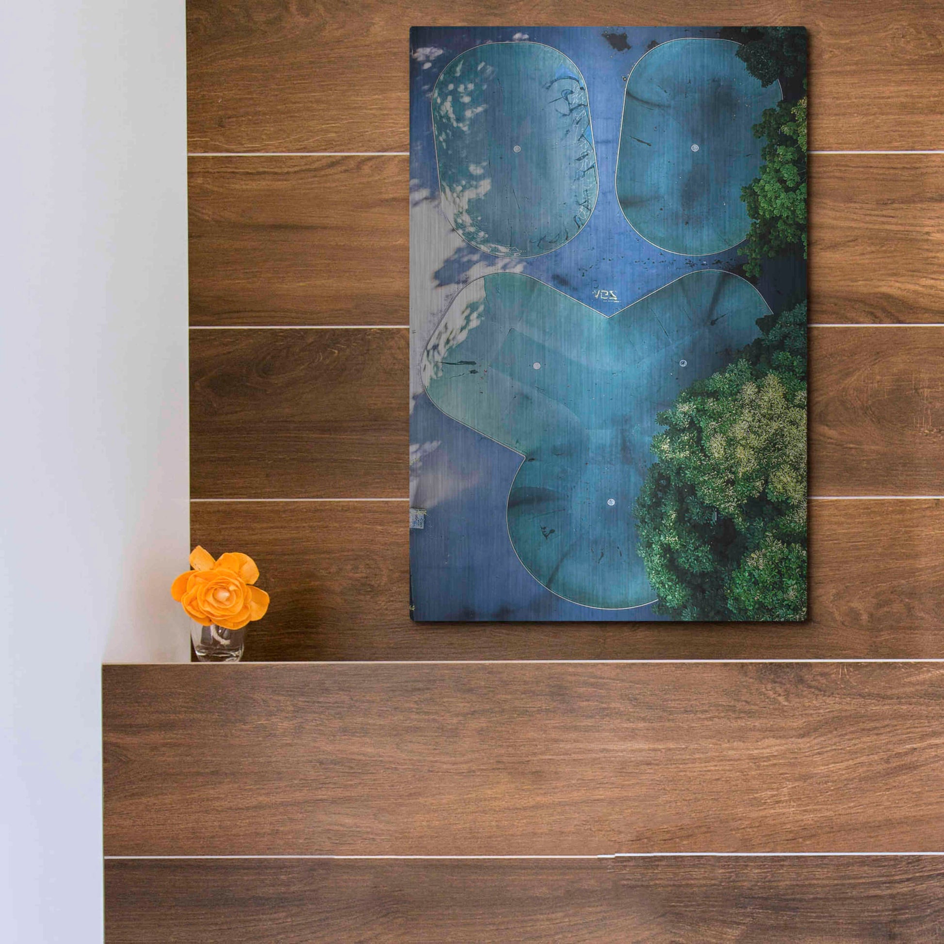 Luxe Metal Art 'Skatepark' by Nicklas Gustafsson, Metal Wall Art,12x16