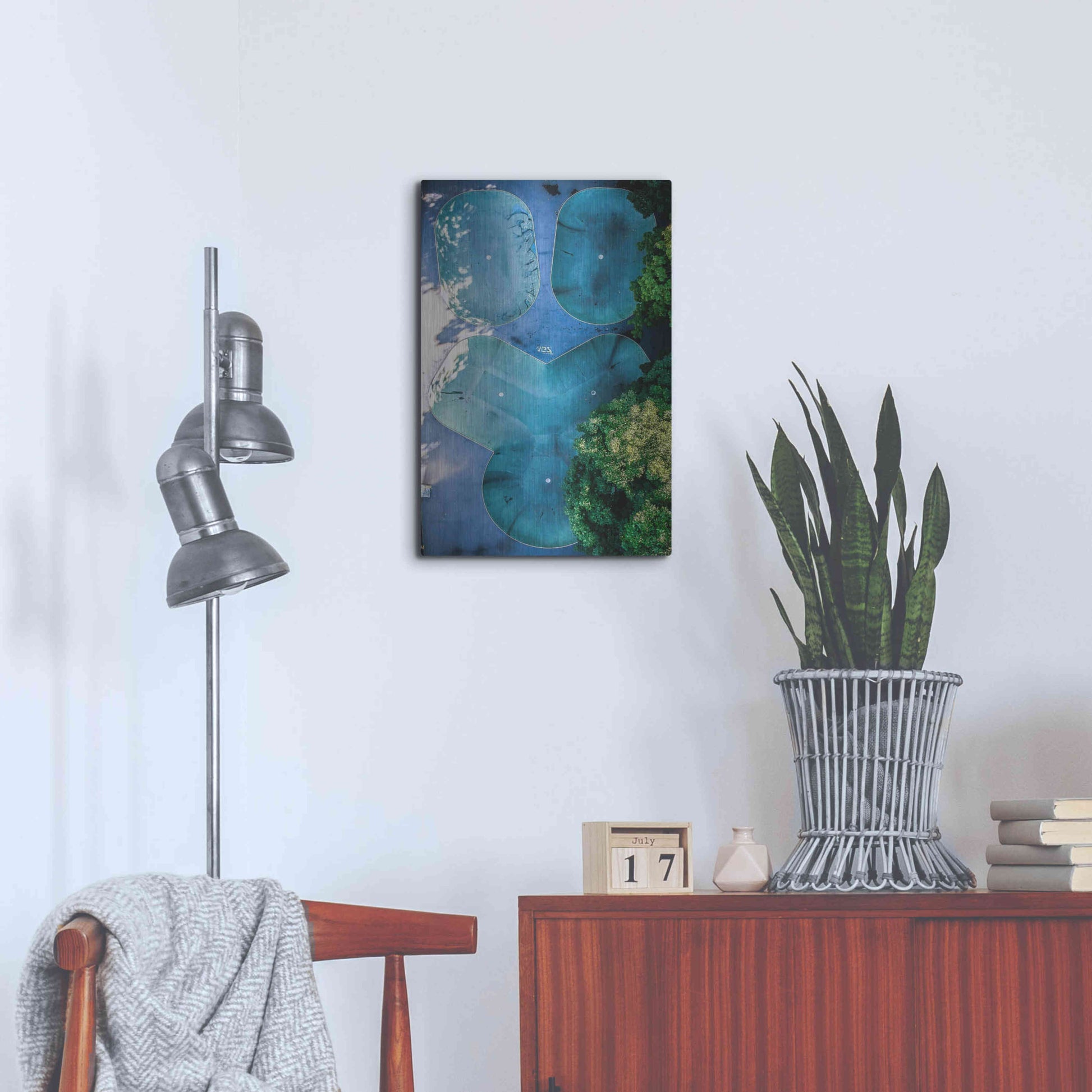 Luxe Metal Art 'Skatepark' by Nicklas Gustafsson, Metal Wall Art,16x24