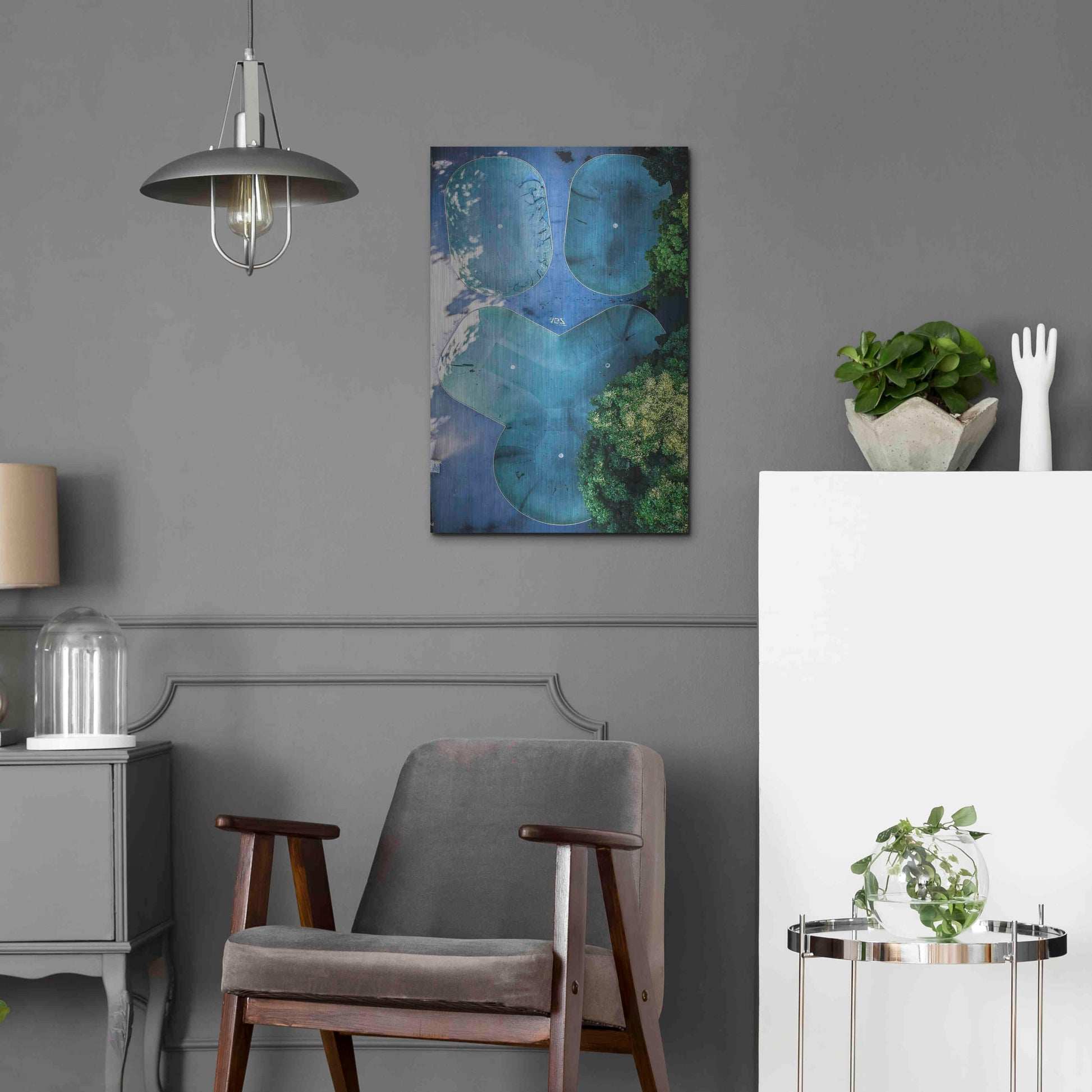 Luxe Metal Art 'Skatepark' by Nicklas Gustafsson, Metal Wall Art,16x24