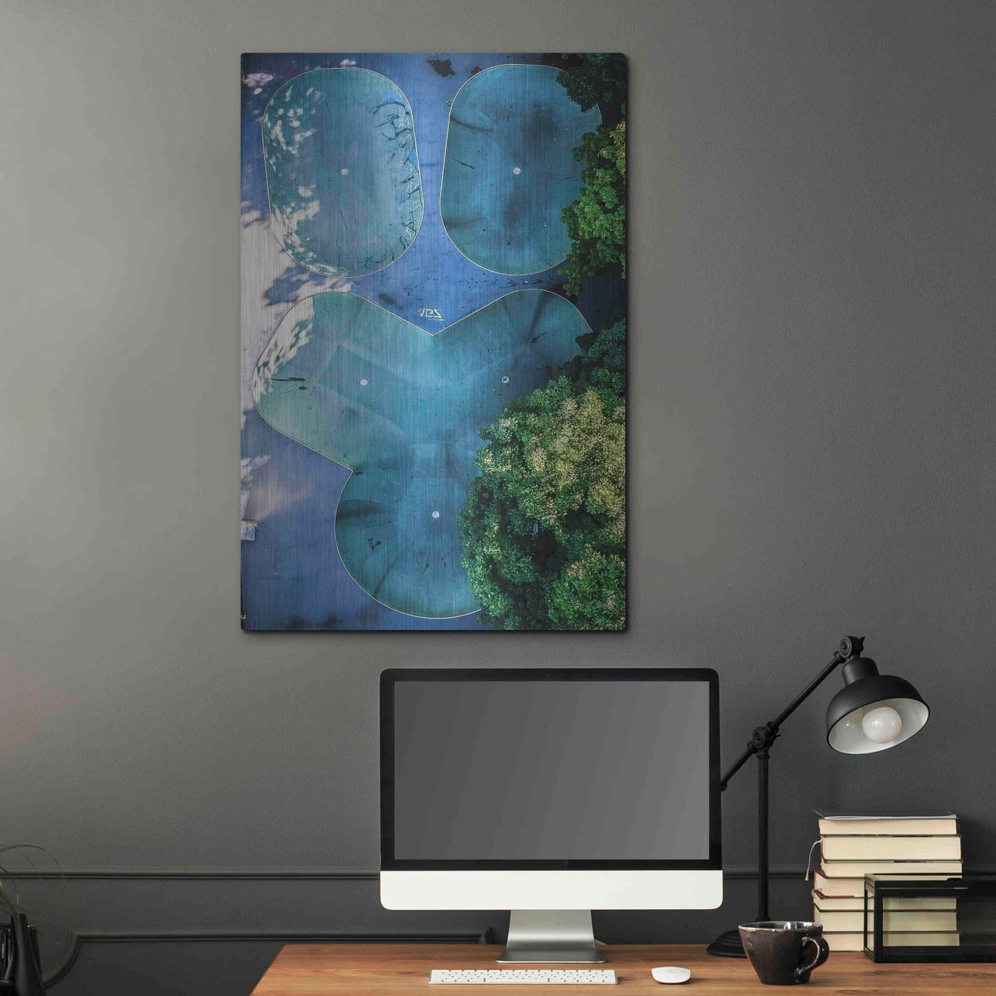 Luxe Metal Art 'Skatepark' by Nicklas Gustafsson, Metal Wall Art,24x36