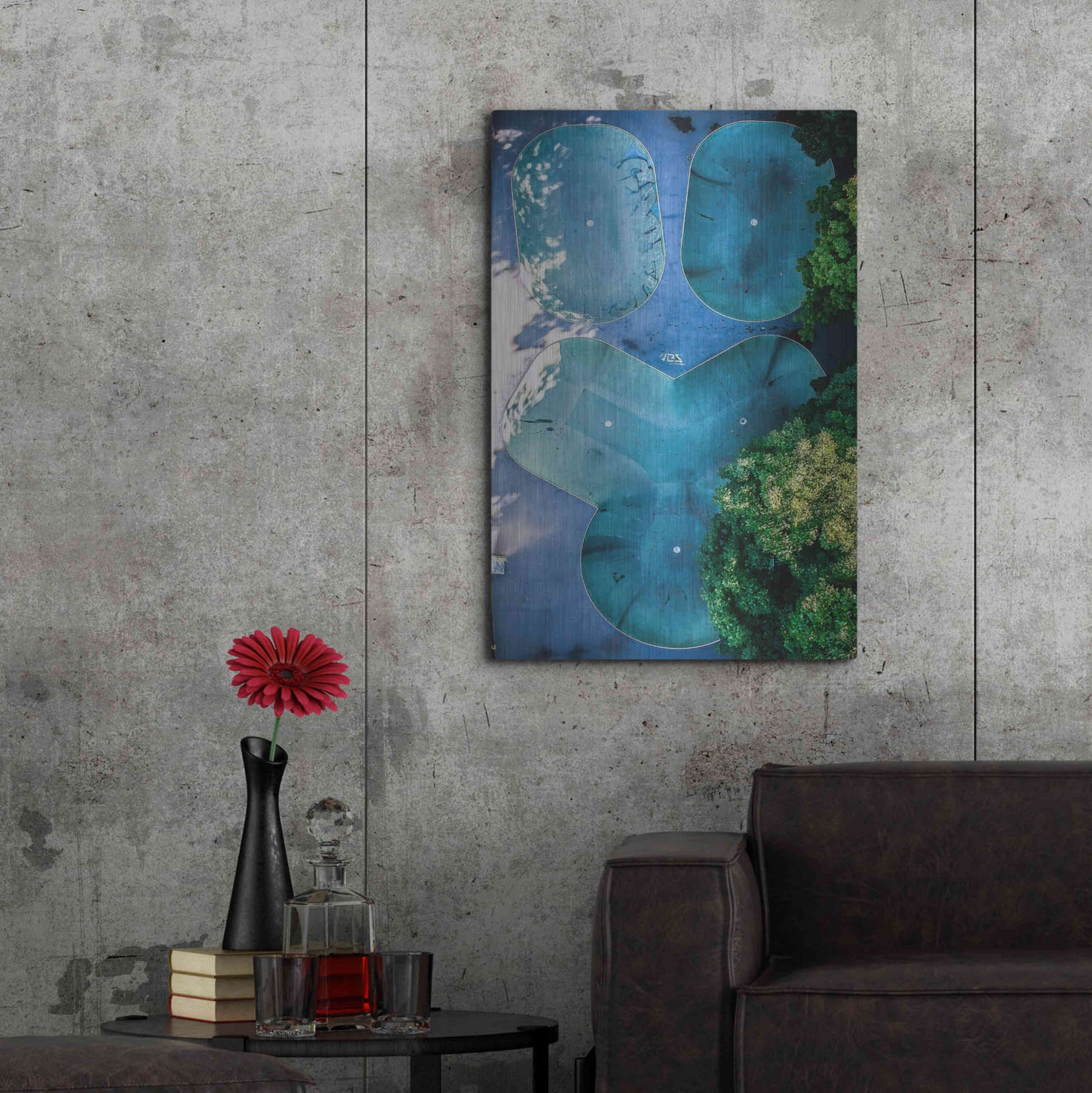 Luxe Metal Art 'Skatepark' by Nicklas Gustafsson, Metal Wall Art,24x36