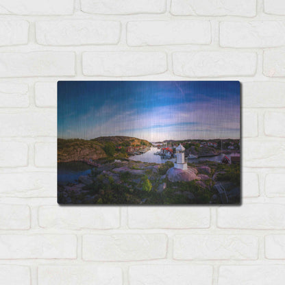 Luxe Metal Art 'Sunset Over Old Fishing Port' by Nicklas Gustafsson, Metal Wall Art,16x12