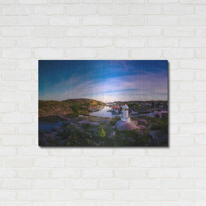 Luxe Metal Art 'Sunset Over Old Fishing Port' by Nicklas Gustafsson, Metal Wall Art,36x24