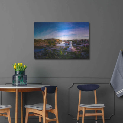 Luxe Metal Art 'Sunset Over Old Fishing Port' by Nicklas Gustafsson, Metal Wall Art,36x24