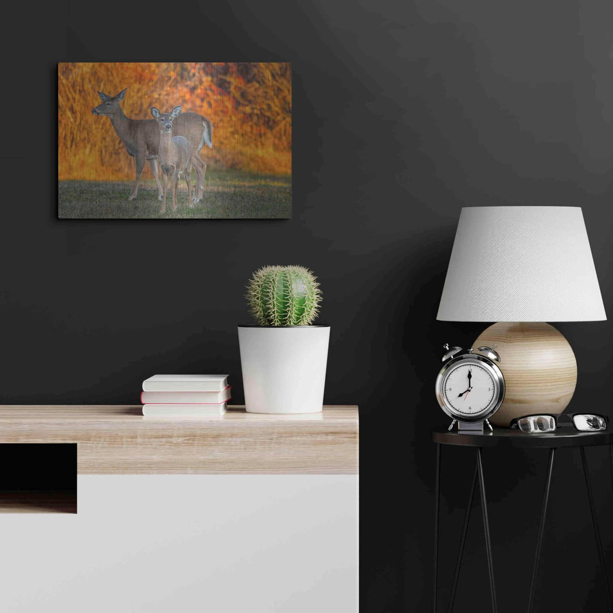 'Acadia Deer' by Darren White – Metal Wall Art, 24x16 room view