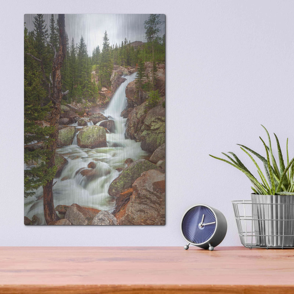 'Alberta Falls - Rocky Mountain National Park' by Darren White – Metal Wall Art, 12x16 room view