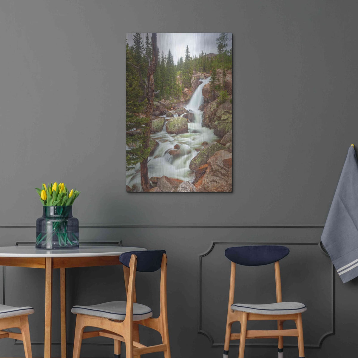 'Alberta Falls - Rocky Mountain National Park' by Darren White – Metal Wall Art, 24x36 room view