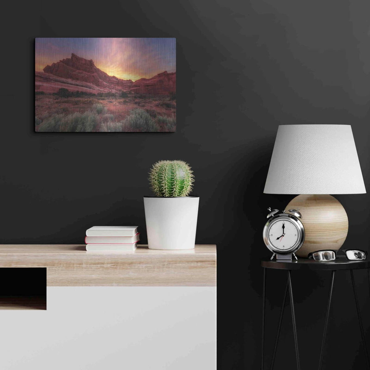 'Arches Sky Fire - Arches National Park' by Darren White – Metal Wall Art, 24x16 room view
