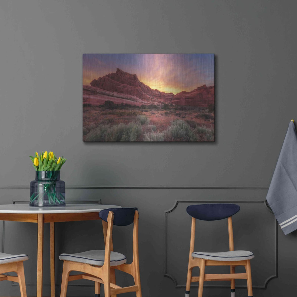 'Arches Sky Fire - Arches National Park' by Darren White – Metal Wall Art, 36x24 room view