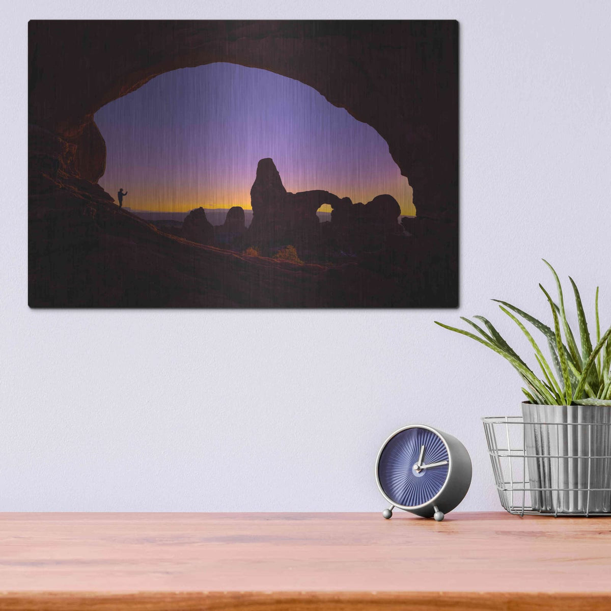 'Arches Witness - Arches National Park' by Darren White – Metal Wall Art, 16x12 room view