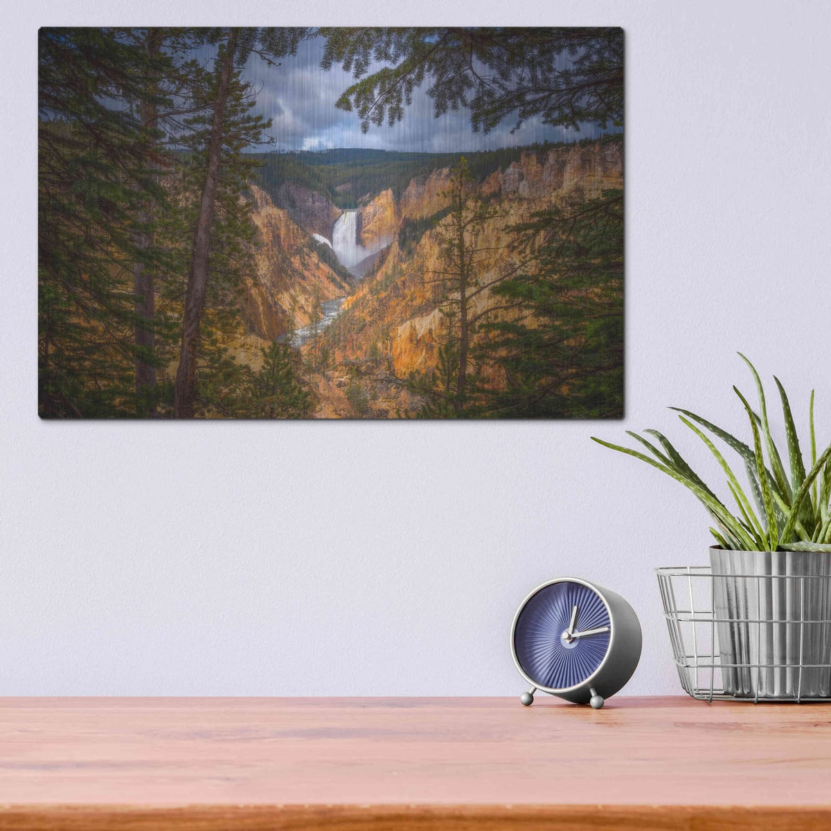 'Artist Point Afternoon - Yellowstone National Park' by Darren White – Metal Wall Art, 16x12 room view