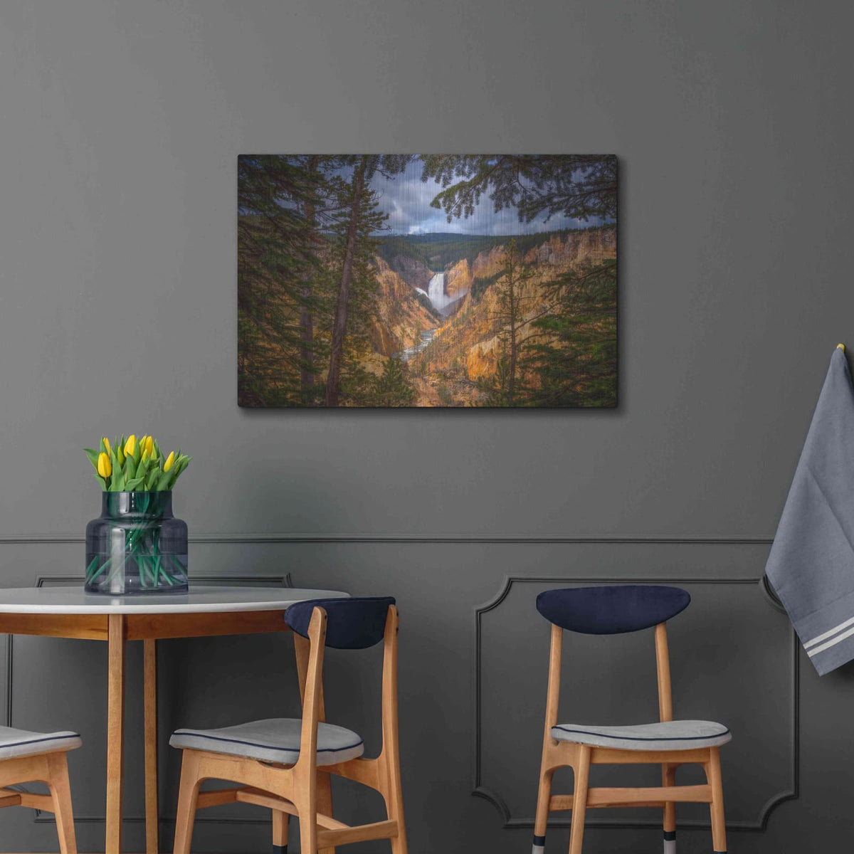 'Artist Point Afternoon - Yellowstone National Park' by Darren White – Metal Wall Art, 36x24 room view
