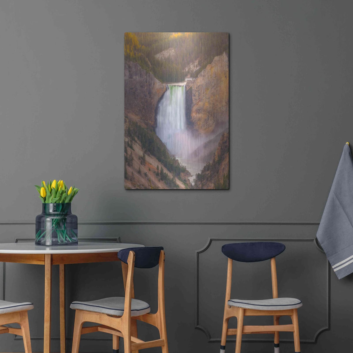 'Artist Point Sunset - Yellowstone National Park' by Darren White – Metal Wall Art, 24x36 room view