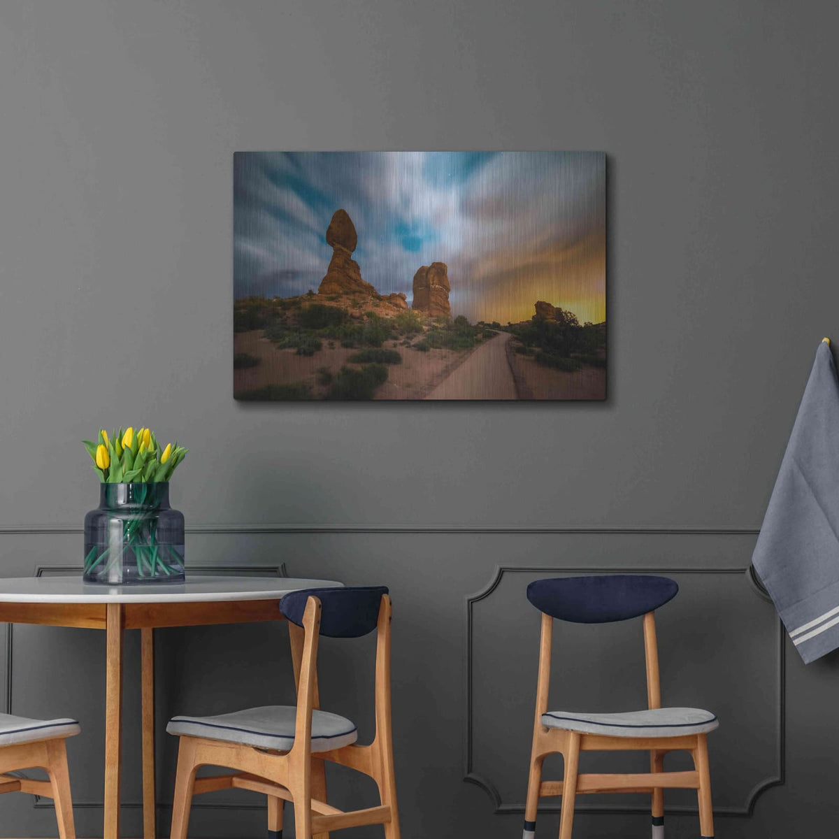 'Balanced Light show - Arches National Park' by Darren White – Metal Wall Art, 36x24 room view