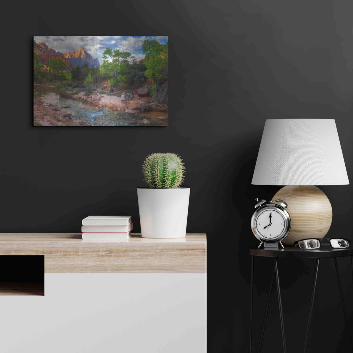 'Banks of Zion - Zion National Park' by Darren White – Metal Wall Art, 24x16 room view