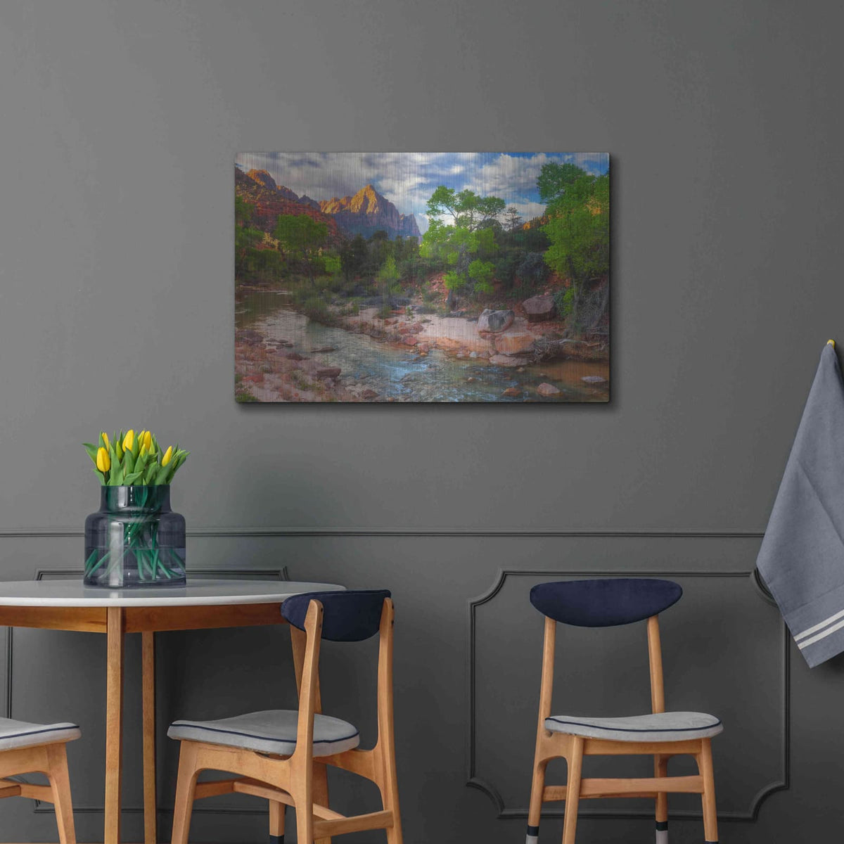 'Banks of Zion - Zion National Park' by Darren White – Metal Wall Art, 36x24 room view