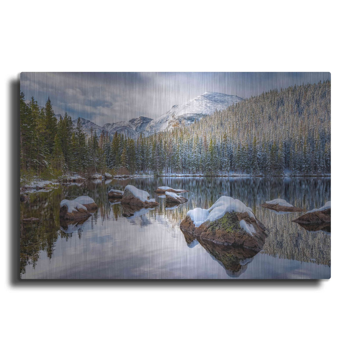 'Bear Lake Holiday - Rocky Mountain National Park' by Darren White – Metal Wall Art