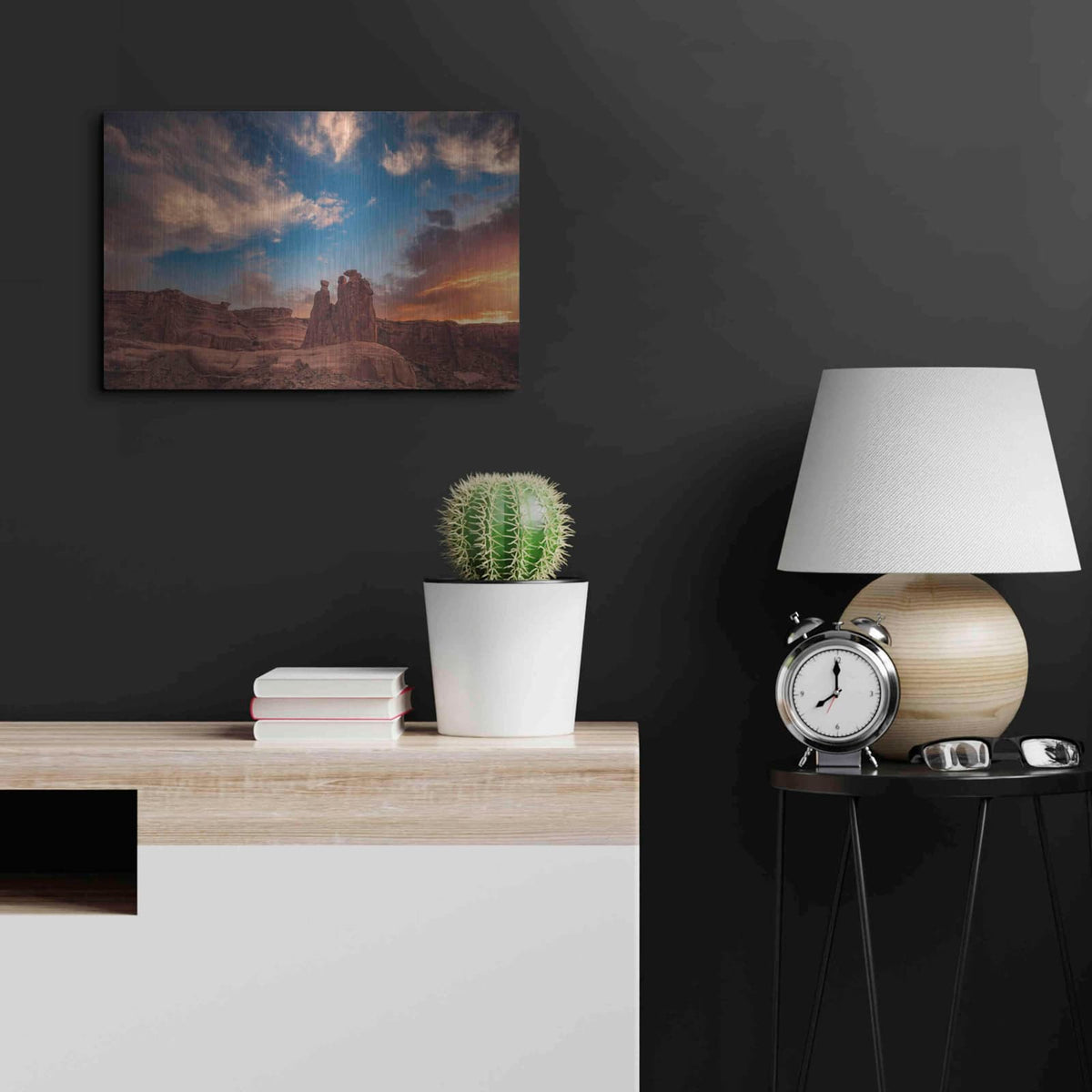'Glowing Gossips - Arches National Park' by Darren White – Metal Wall Art, 24x16 room view