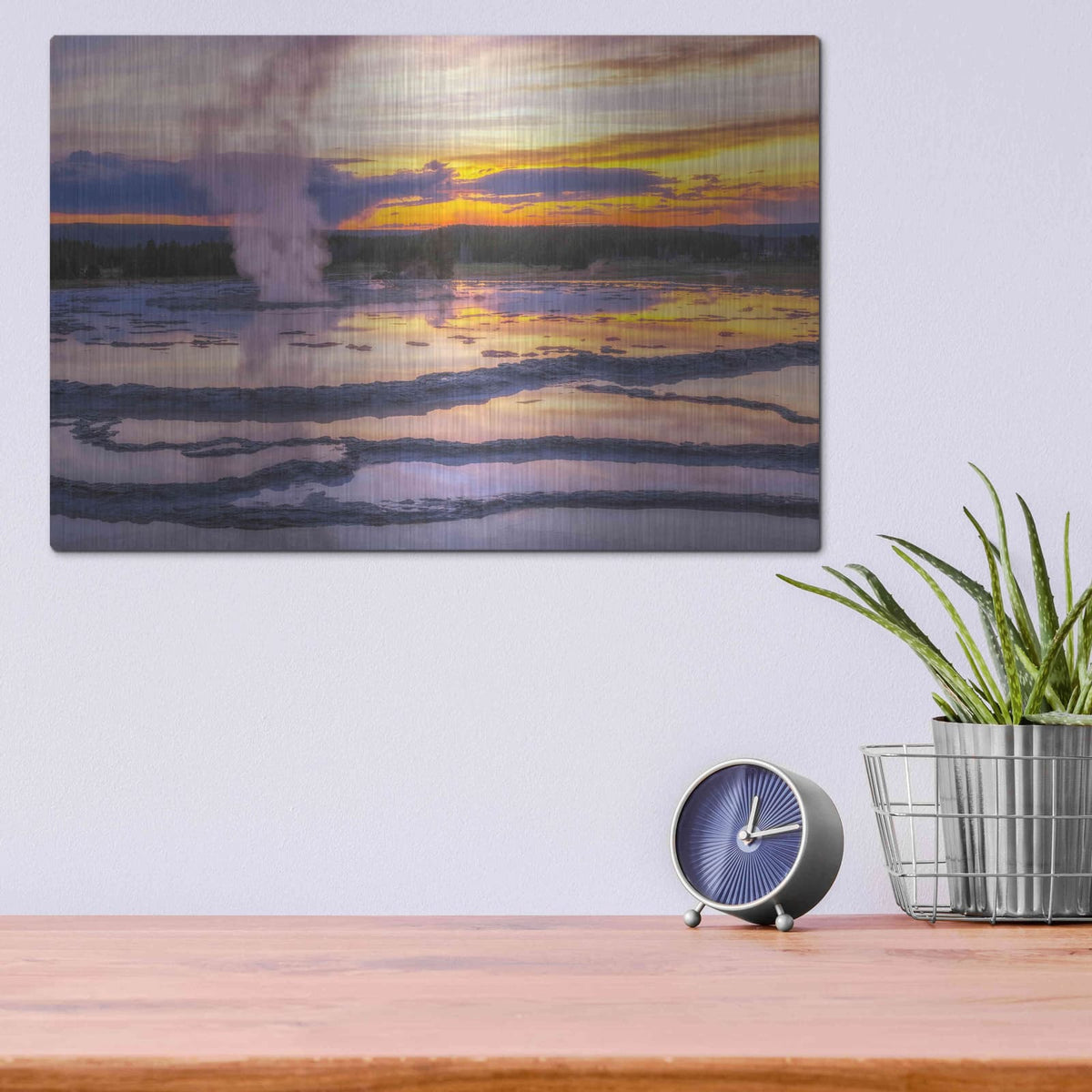 'Great Sunset - Grand Teton National Park' by Darren White – Metal Wall Art, 16x12 room view
