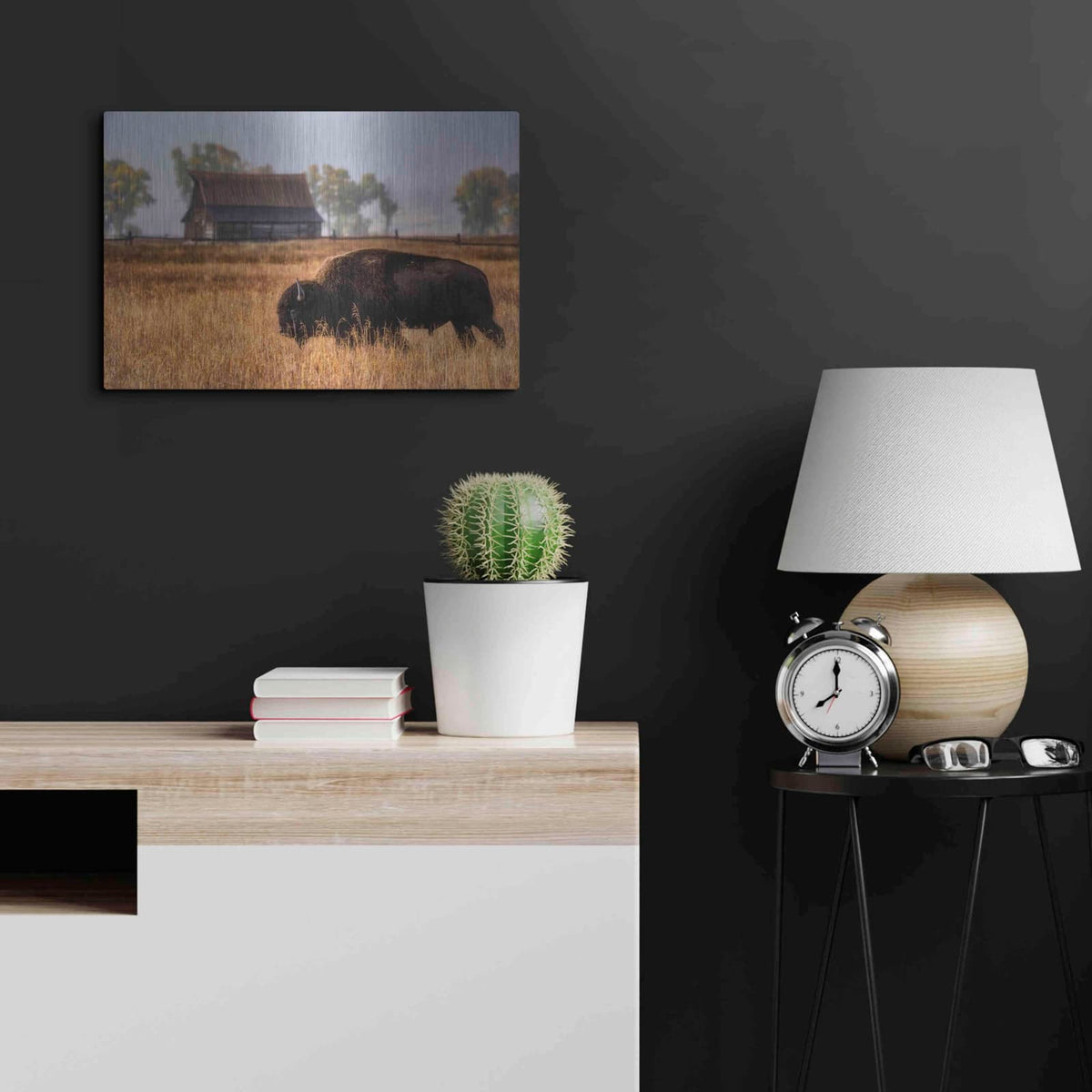 'Home on the Range - Grand Teton National Park' by Darren White – Metal Wall Art, 24x16 room view