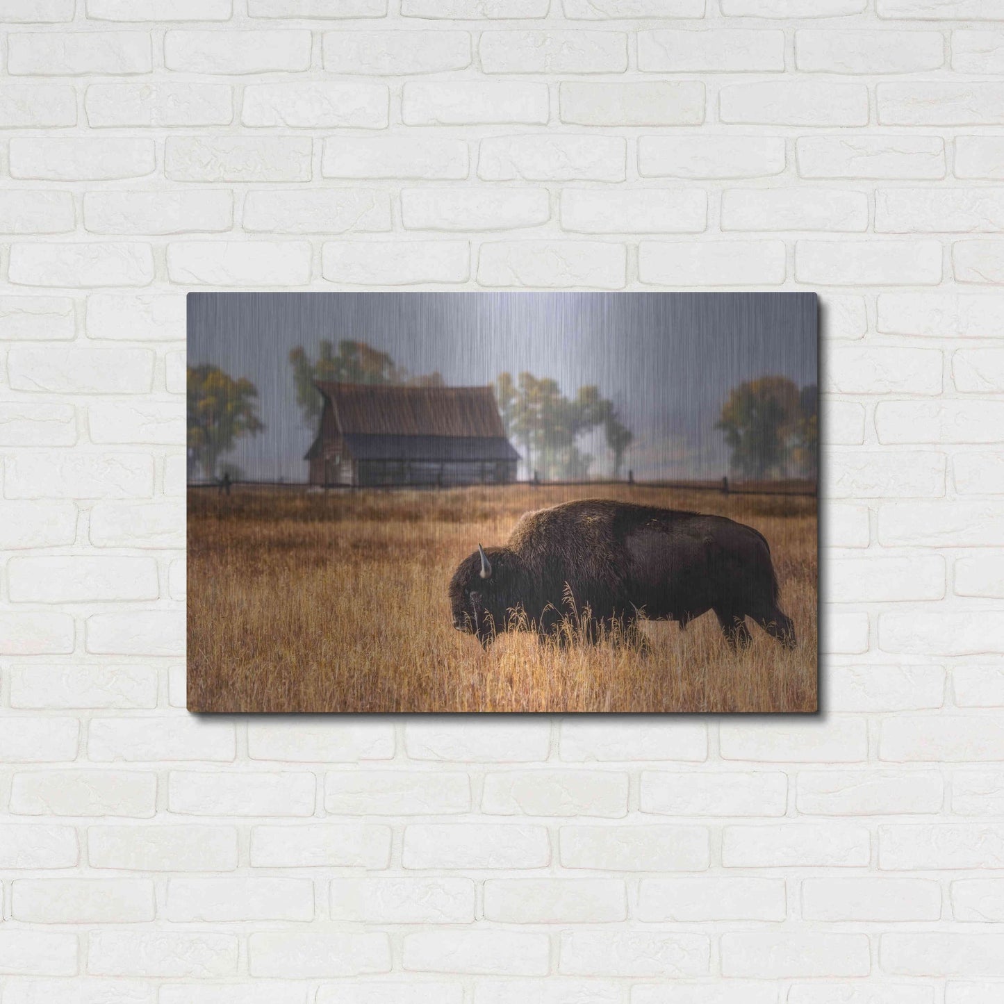 Luxe Metal Art 'Home on the Range - Grand Teton National Park' by Darren White, Metal Wall Art,36x24