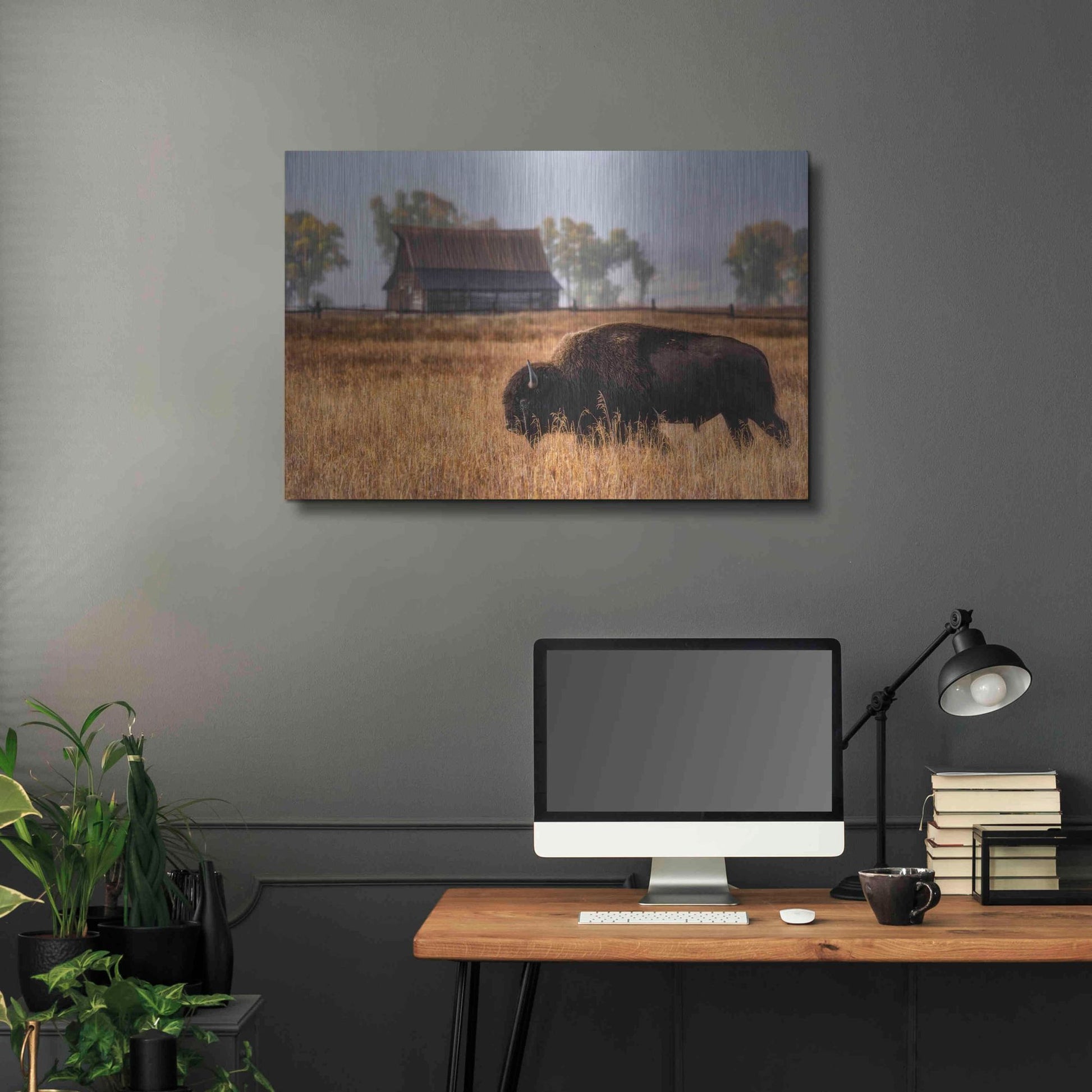 Luxe Metal Art 'Home on the Range - Grand Teton National Park' by Darren White, Metal Wall Art,36x24