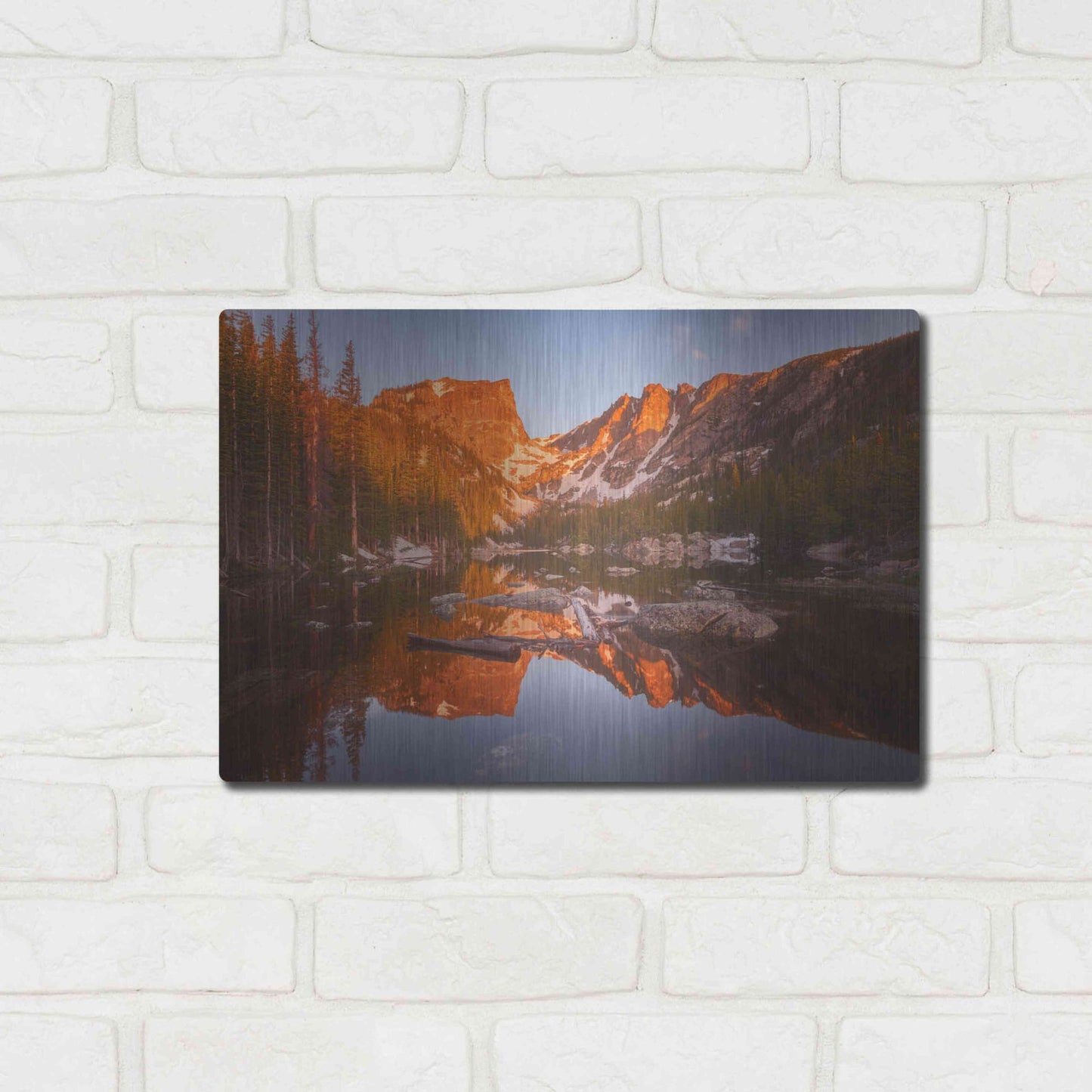 Luxe Metal Art 'Magic Morning Light - Rocky Mountain National Park' by Darren White, Metal Wall Art,16x12