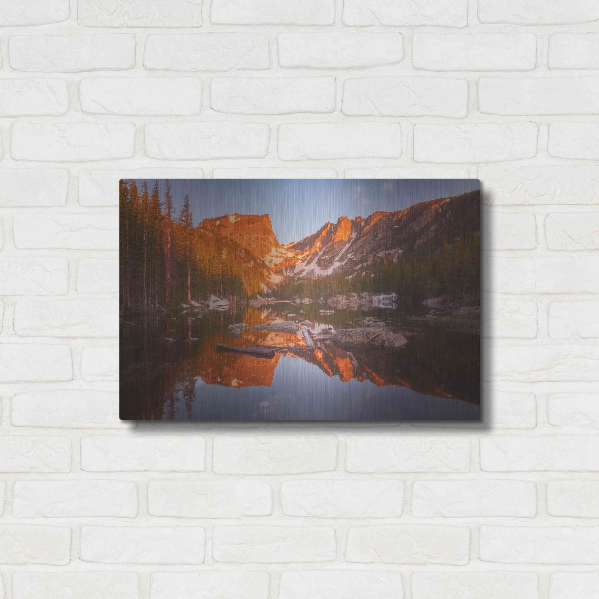 Luxe Metal Art 'Magic Morning Light - Rocky Mountain National Park' by Darren White, Metal Wall Art,24x16