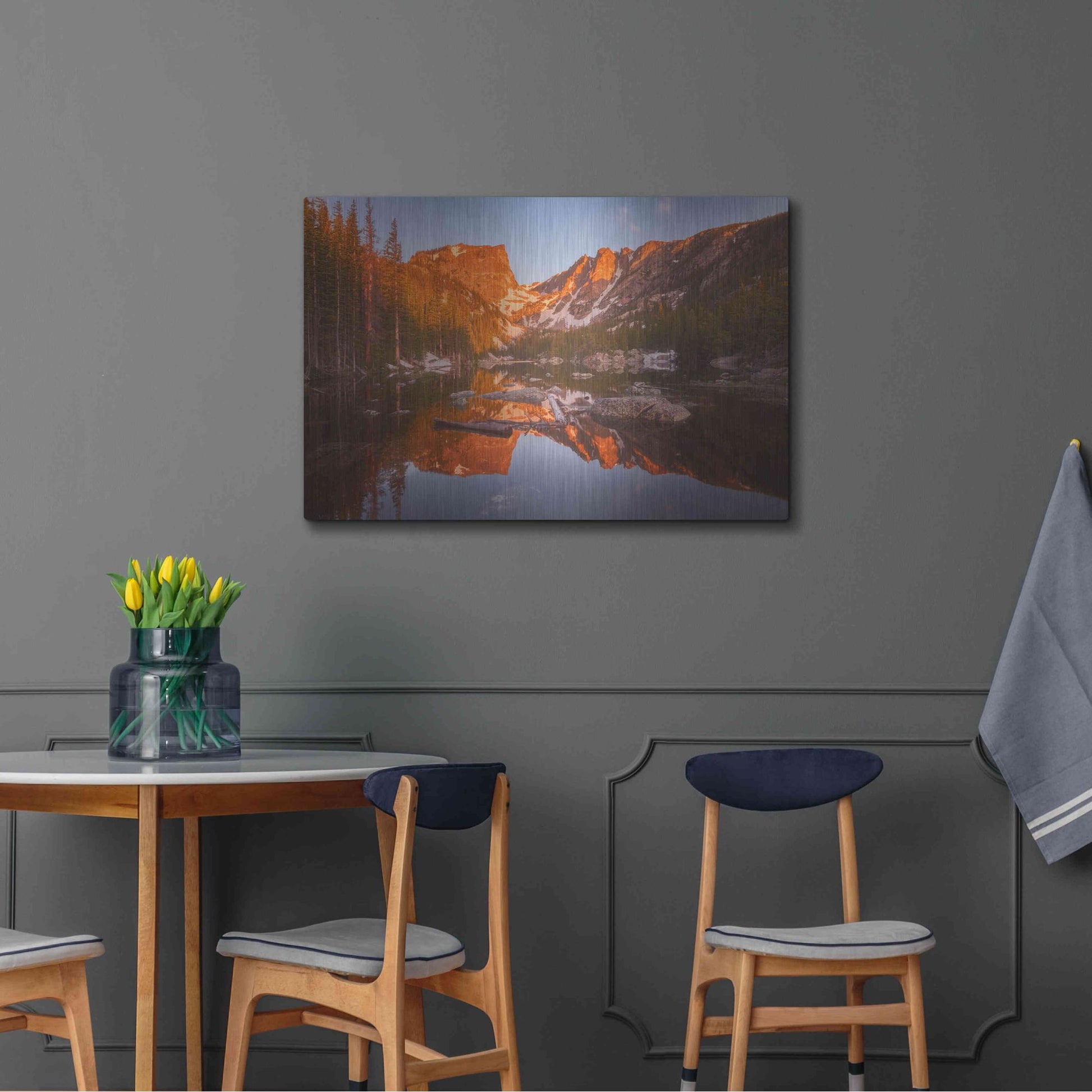 Luxe Metal Art 'Magic Morning Light - Rocky Mountain National Park' by Darren White, Metal Wall Art,36x24