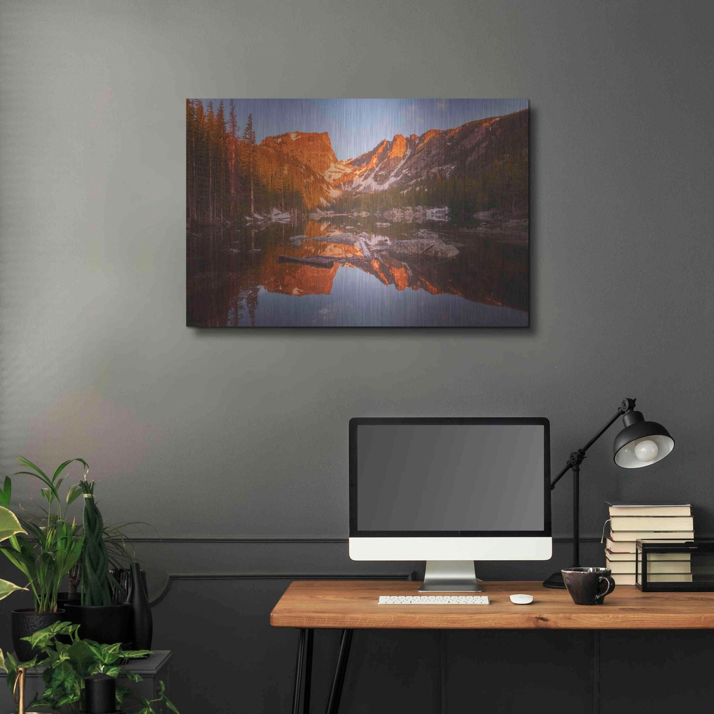 Luxe Metal Art 'Magic Morning Light - Rocky Mountain National Park' by Darren White, Metal Wall Art,36x24