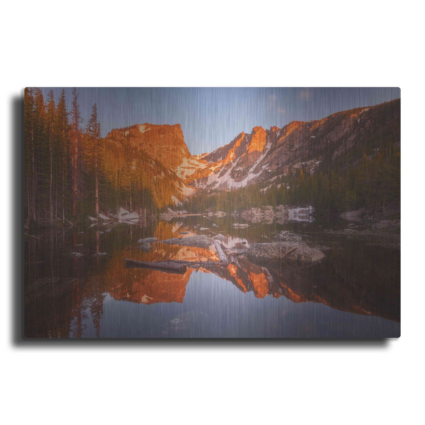 Luxe Metal Art 'Magic Morning Light - Rocky Mountain National Park' by Darren White, Metal Wall Art