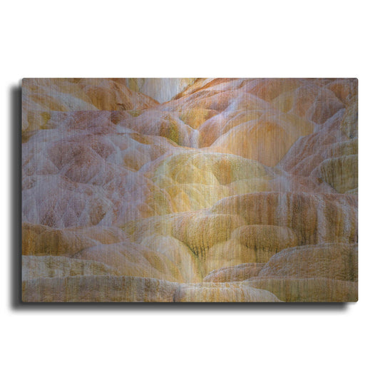 Luxe Metal Art 'Mammoth Palette - Yellowstone National Park' by Darren White, Metal Wall Art