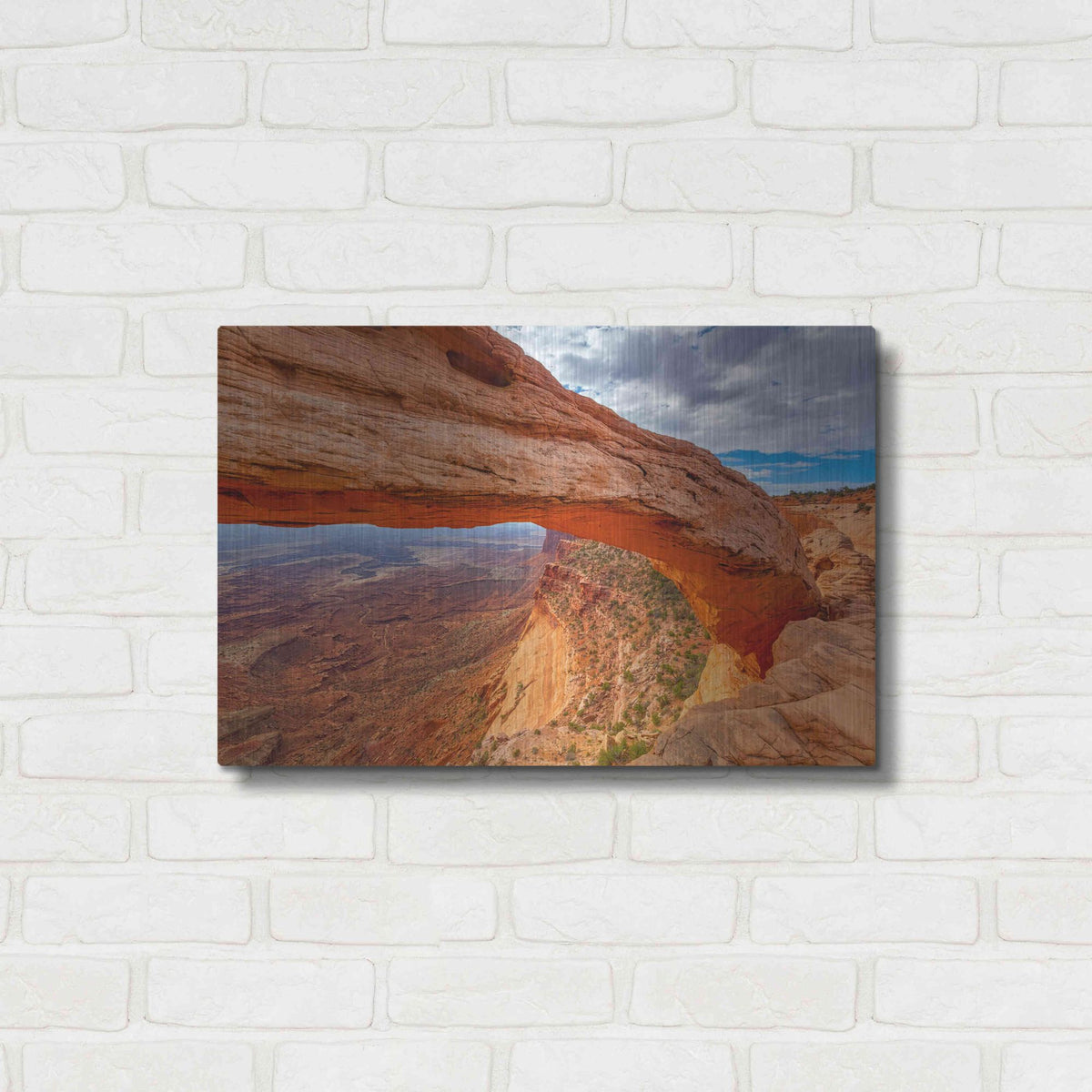 Luxe Metal Art 'Mesa's Drop - Canyonlands National Park' by Darren White, Metal Wall Art,24x16