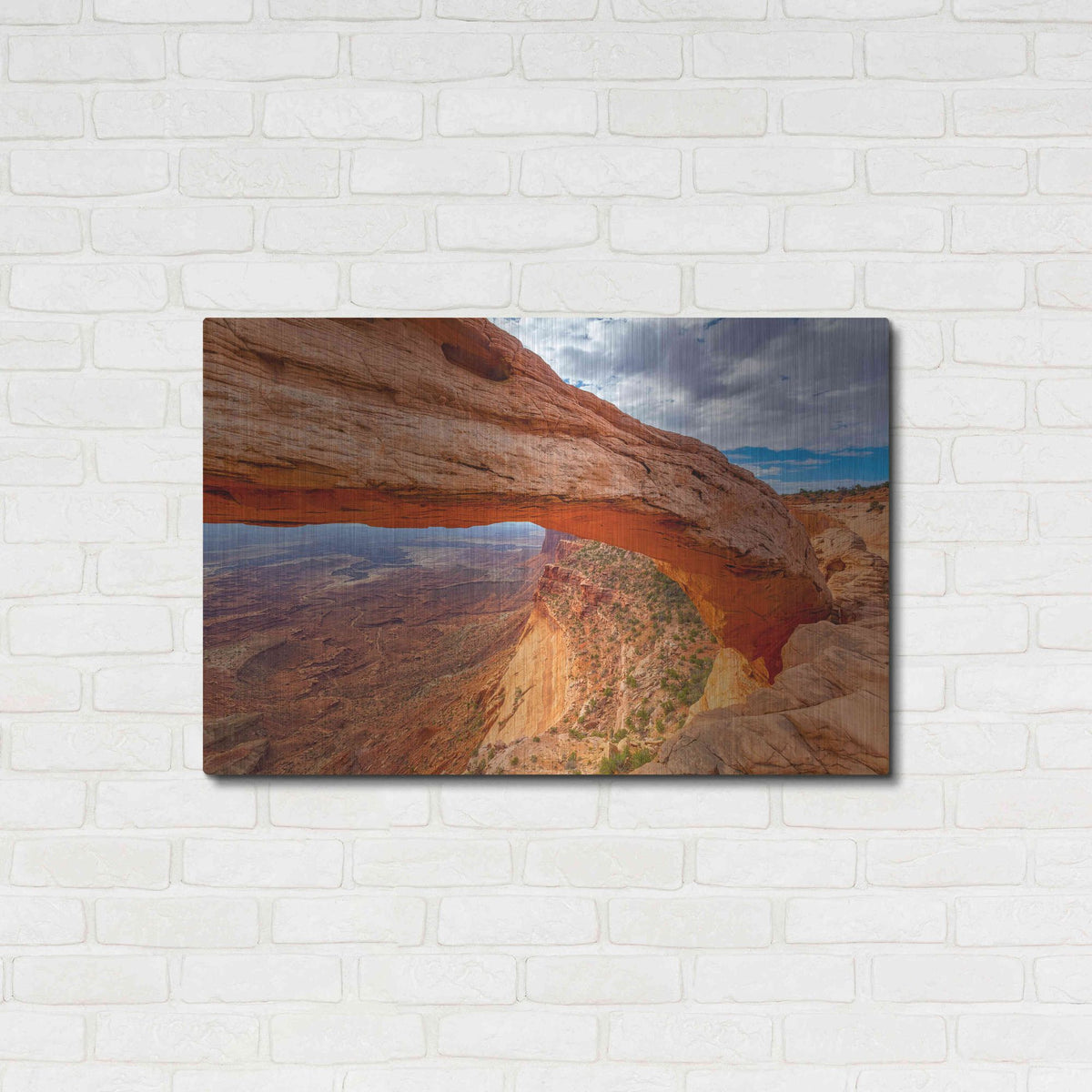 Luxe Metal Art 'Mesa's Drop - Canyonlands National Park' by Darren White, Metal Wall Art,36x24
