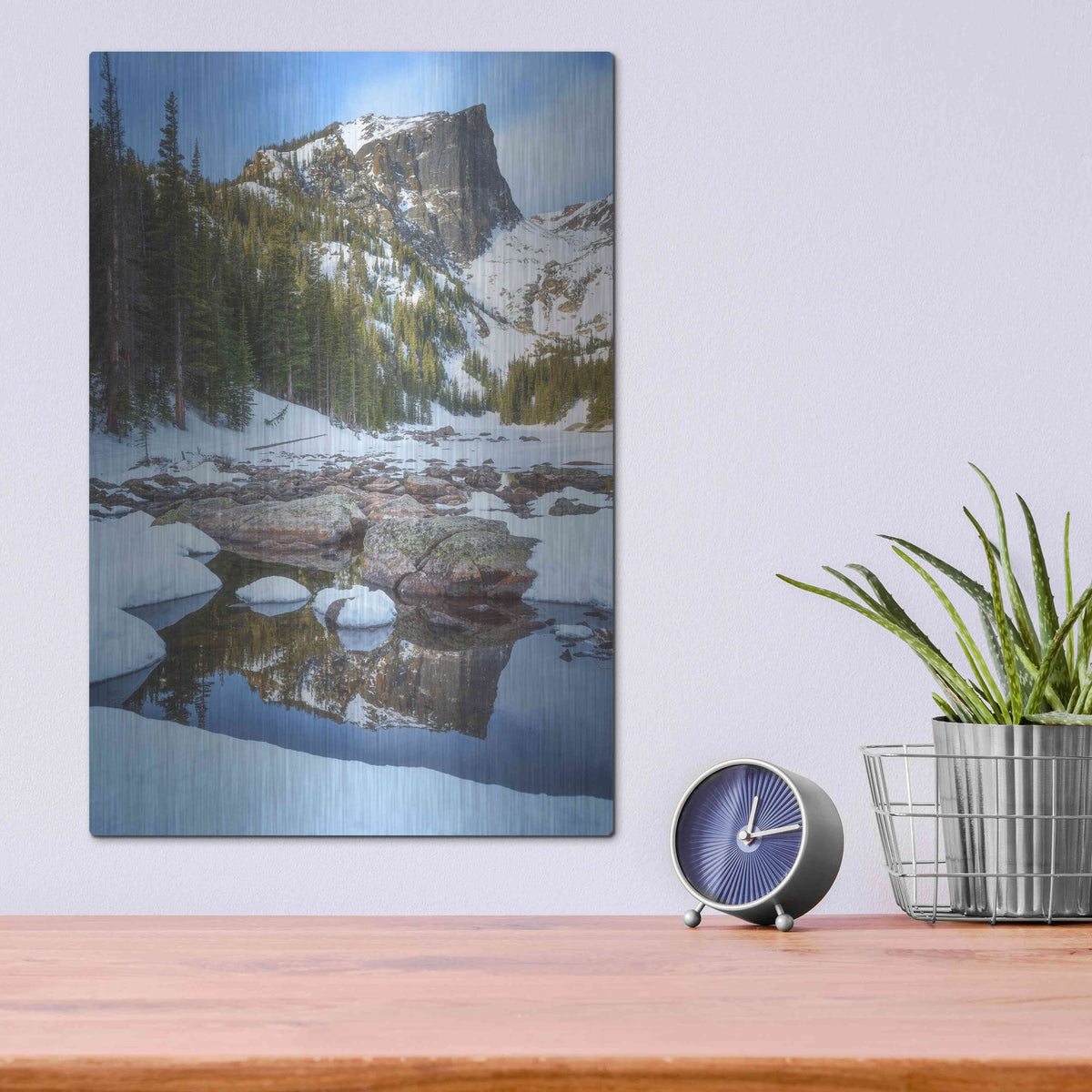 Luxe Metal Art 'Morning Dreams - Rocky Mountain National Park' by Darren White, Metal Wall Art,12x16