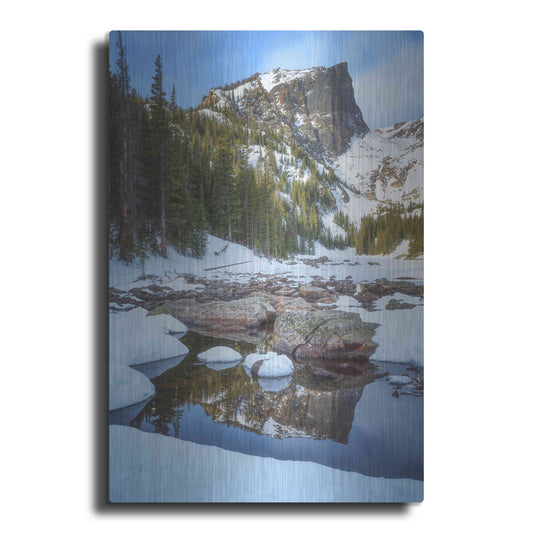 Luxe Metal Art 'Morning Dreams - Rocky Mountain National Park' by Darren White, Metal Wall Art