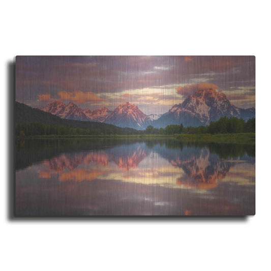 Luxe Metal Art 'Morning Tranquillity - Grand Teton National Park' by Darren White, Metal Wall Art