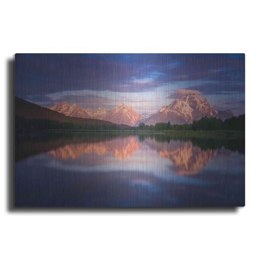 Luxe Metal Art 'Oxbow - Grand Teton National Park' by Darren White, Metal Wall Art