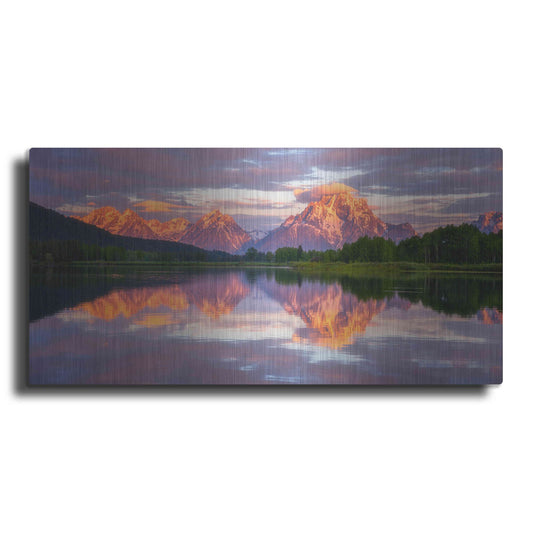 Luxe Metal Art 'Oxbow Magic - Grand Teton National Park' by Darren White, Metal Wall Art