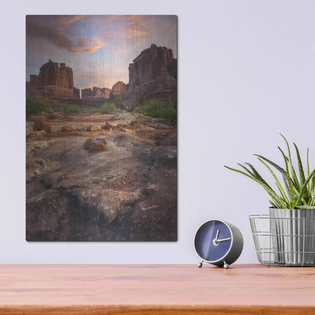 'Park Avenue Sunset - Arches National Park' by Darren White – Metal Wall Art, 12x16 room view