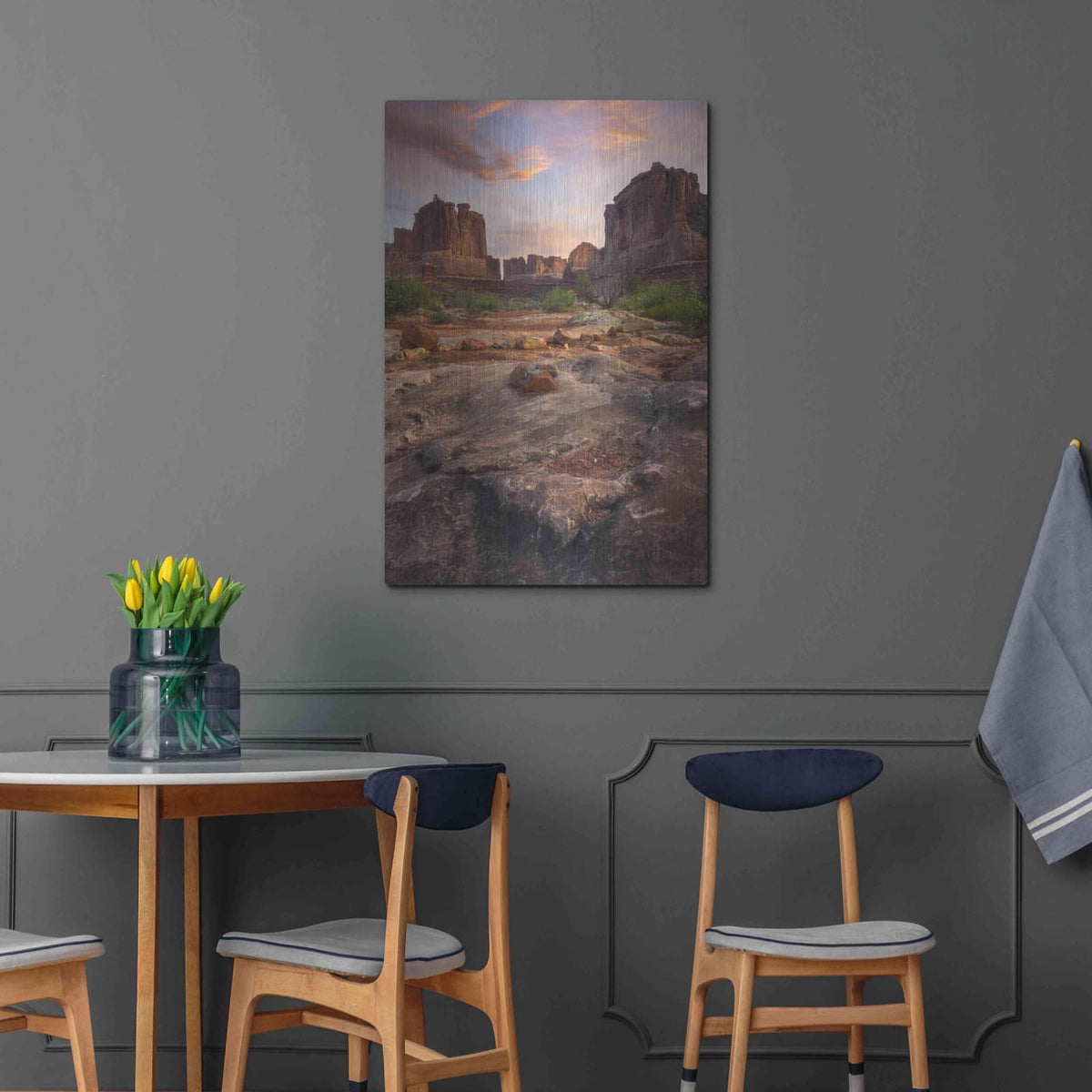 'Park Avenue Sunset - Arches National Park' by Darren White – Metal Wall Art, 24x36 room view