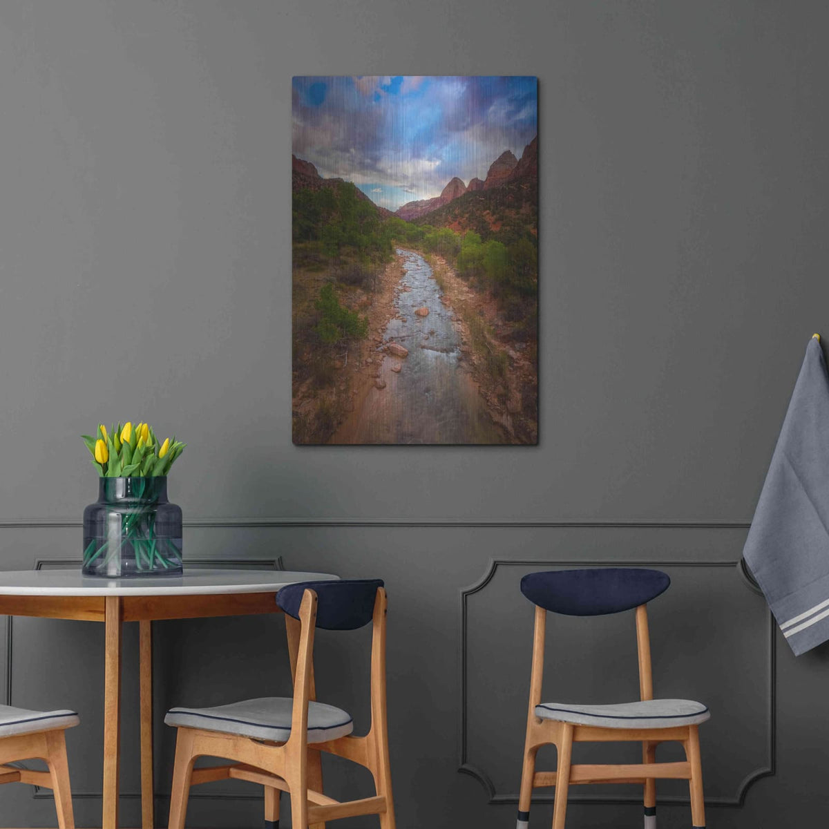 'Path to Zion - Zion National Park' by Darren White – Metal Wall Art, 24x36 room view