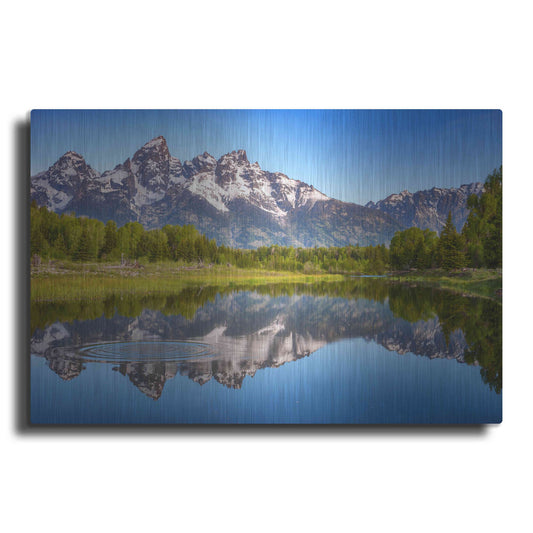 Luxe Metal Art 'Ripples in the Tetons - Grand Teton National Park' by Darren White, Metal Wall Art