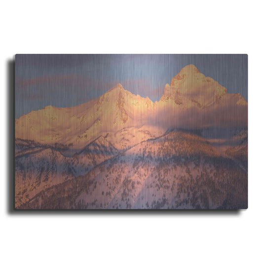 Luxe Metal Art 'Rise Above - Grand Teton National Park' by Darren White, Metal Wall Art