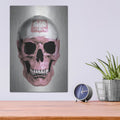 'Polish Skull Grey' by Nicklas Gustafsson – Metal Wall Art, 12x16 room view