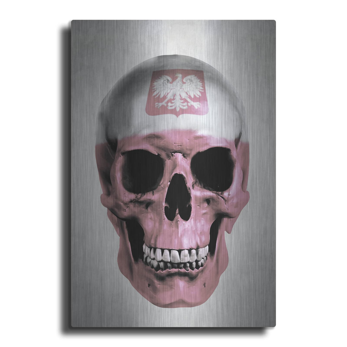 'Polish Skull Grey' by Nicklas Gustafsson – Metal Wall Art