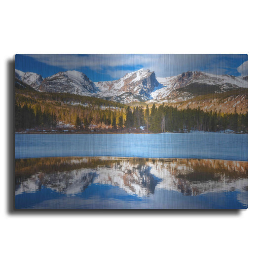 Luxe Metal Art 'Sprague Lake - Rocky Mountain National Park' by Darren White, Metal Wall Art