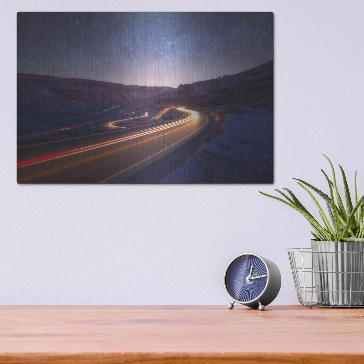 'Starlight Drive - Arches National Park' by Darren White – Metal Wall Art, 16x12 room view